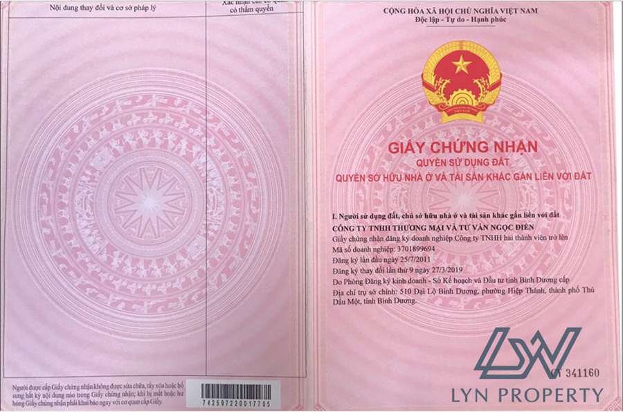 Pháp lý Sổ hồng dự án Lavita Thuận An 