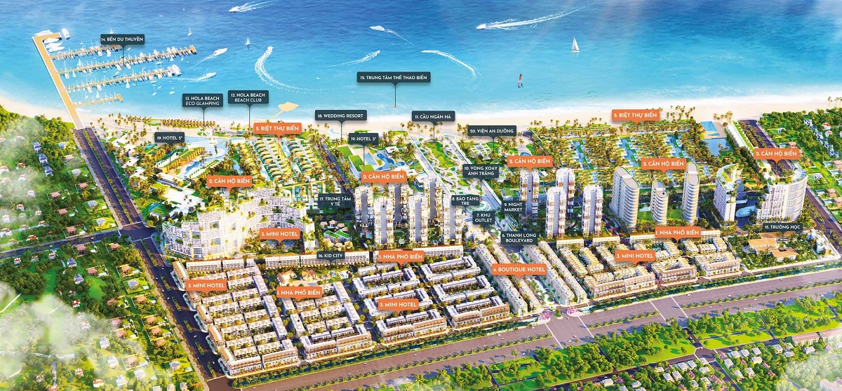 Phối cảnh dự án căn hộ Biển Thanh Long Bay