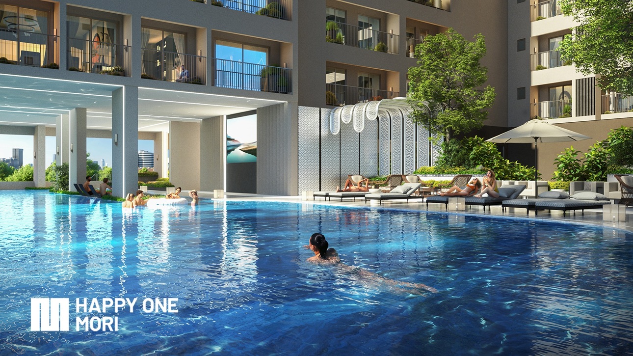 Phối cảnh hồ bơi nội khu