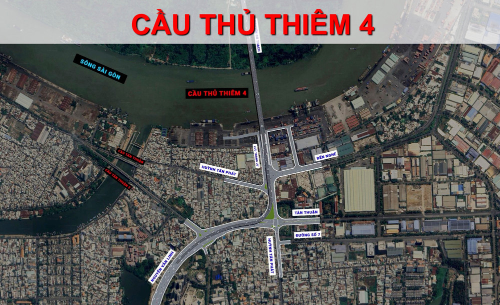 Cầu Thủ Thiêm 4 kết nối Nam Sài Gòn với Khu đô thị tài chính quốc tế quận 2